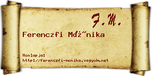 Ferenczfi Mónika névjegykártya